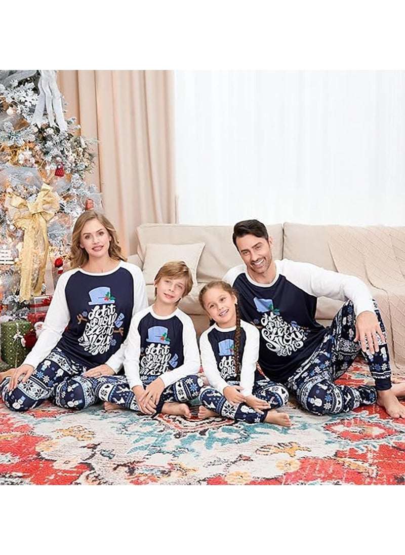 Christmas Family Matching Pajamas Classical Nightwear Sleepwear Sets Long Sleeve Pjs for for Adults Kids and Baby Holiday Xmas Sleepwear Set (Baby Unisex)