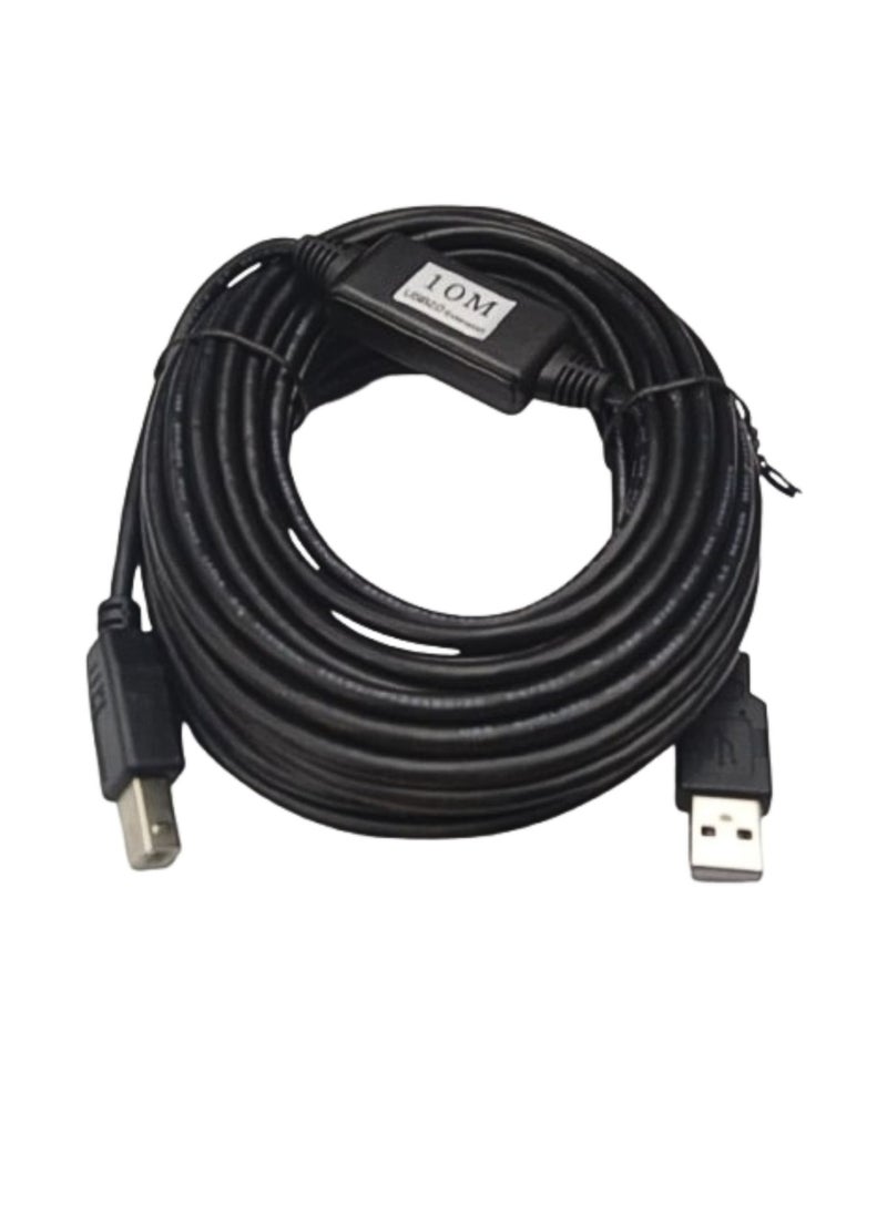 USB Printer Cable, 10 Meters All Copper Core 2.0 USB B Cable High Speed Printer Cable for Printer Copier - Black