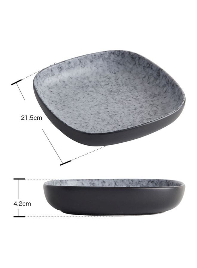 Snowflake Soup Plate 8.5-Inch Grey 8.5inch