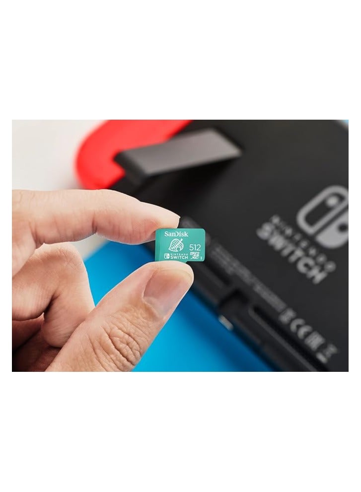 MicroSDXC UHS-I Memory Card with Adapter for Nintendo Switch – Fast Storage Solution for Gamers 512 GB