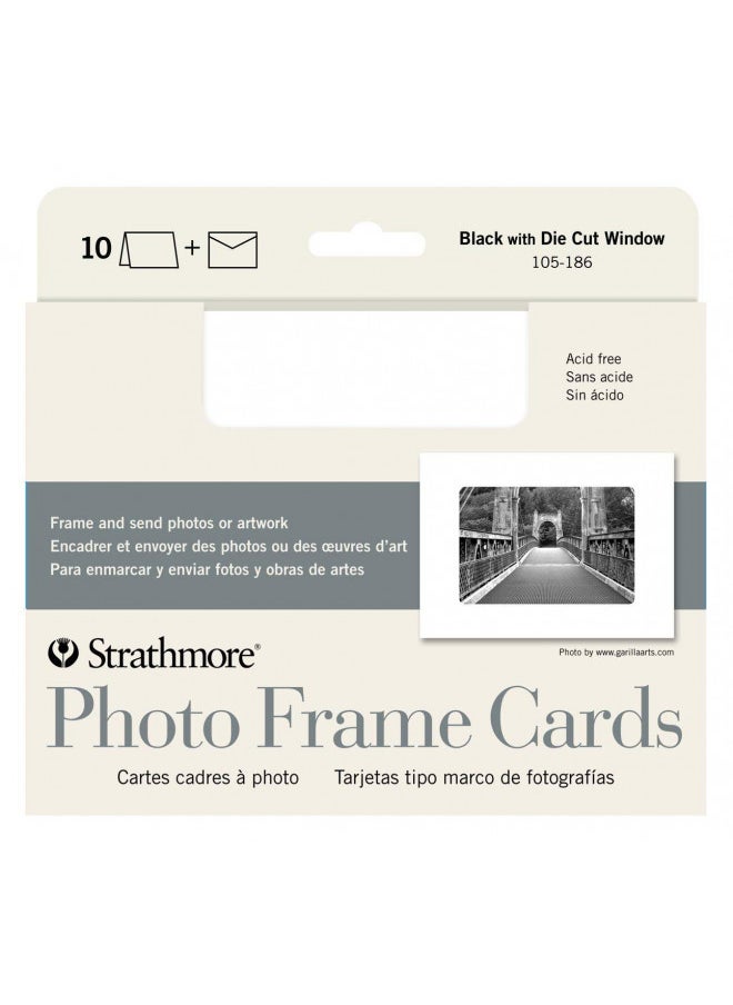 Strathmore 105-250 Photo Frame Cards Cutout Window, 40 Cards & Envelopes, 40 Cards & Envelopes , White