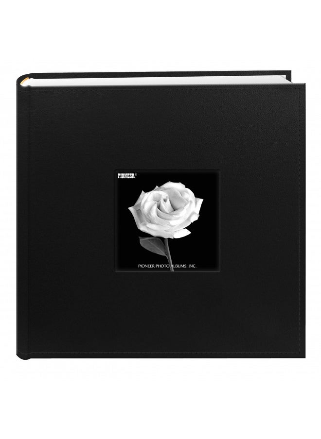 Pioneer Photo Albums DA-200SF/BLK 200 Pocket Sewn Leatherette Frame Cover Photo Album, 4 by 6-Inch, Black