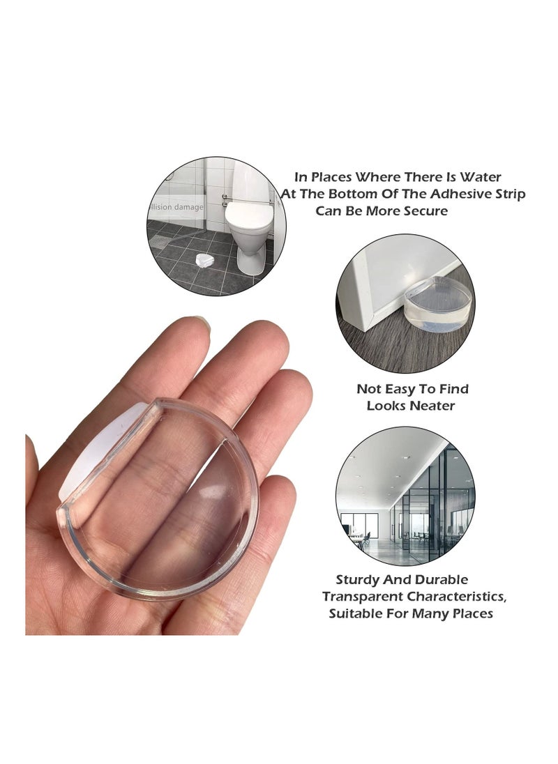 Door Stop, Clear Door Stoppers Door Stoppers for Bottom of Door On Tile for Home Office School Door Silencer (2 Pack)