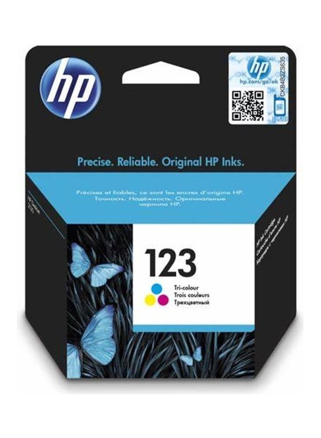 123 Tri-Color Ink Cartridge Original, F6V16AE/MT Multicolour