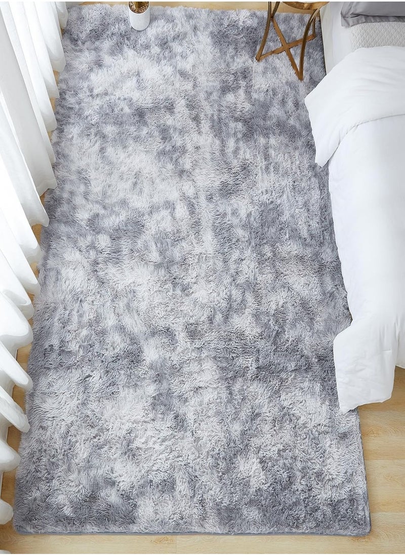 Modern Style Area Rug Non-Slip Super Soft Touch Living Room Bedroom Kitchen Decoration Of Carpet Floor Rug Fluffy Long Pile Rectangular 140x200cm