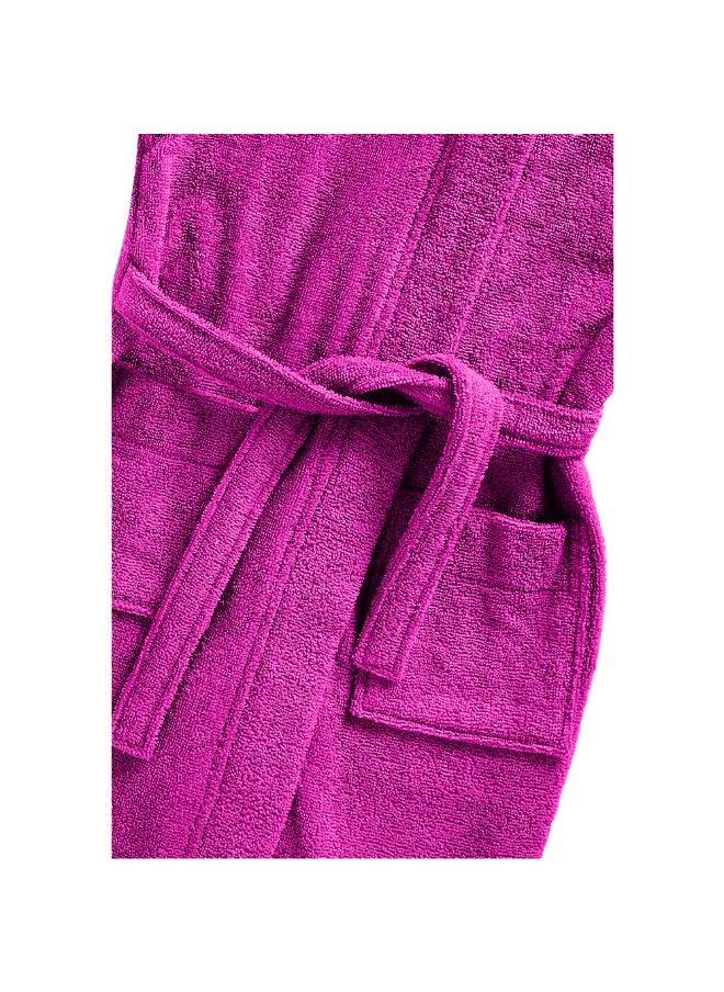 Daffodil (Fuchsia Pink) Premium 6 yr Kids Hooded Bathrobe 100% Terry Cotton, Highly Absorbent and Quick dry, Hotel and Spa Quality Bathrobe for Boy and Girl-400 Gsm