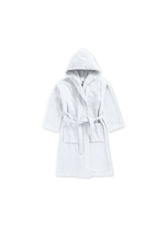 Daffodil (White) Premium 6 Year Kids Bathrobe(Set of 1) Terry Cotton, Highly Absorbent and Quick dry, Hotel and Spa Quality Bathrobe-400 Gsm