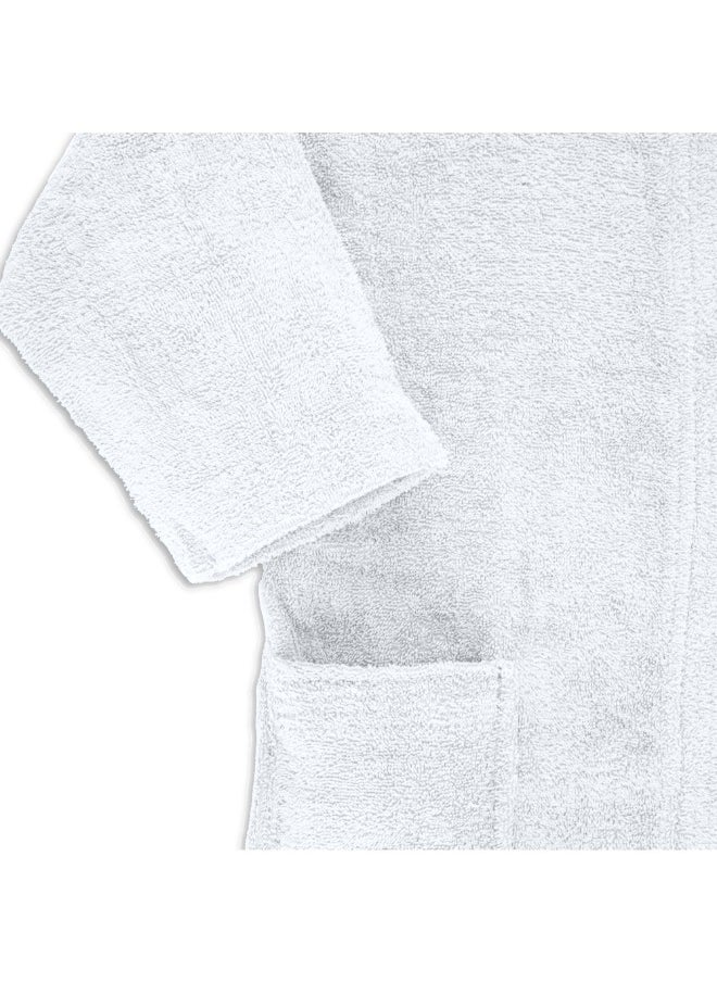 Daffodil (White) Premium 6 Year Kids Bathrobe(Set of 1) Terry Cotton, Highly Absorbent and Quick dry, Hotel and Spa Quality Bathrobe-400 Gsm