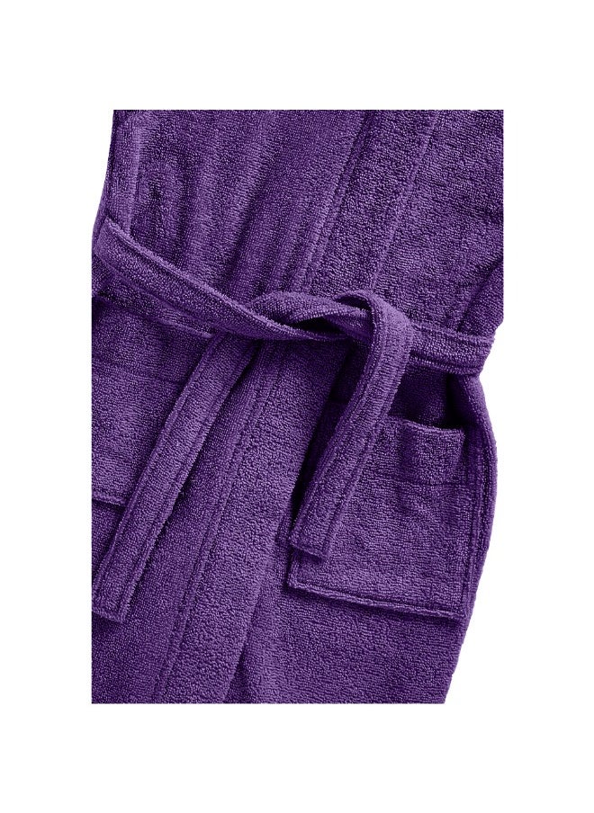 Daffodil (Purple) Premium 6 yr Kids Hooded Bathrobe Terry Cotton, Highly Absorbent and Quick dry, Hotel and Spa Quality Bathrobe for Boy and Girl-400 Gsm