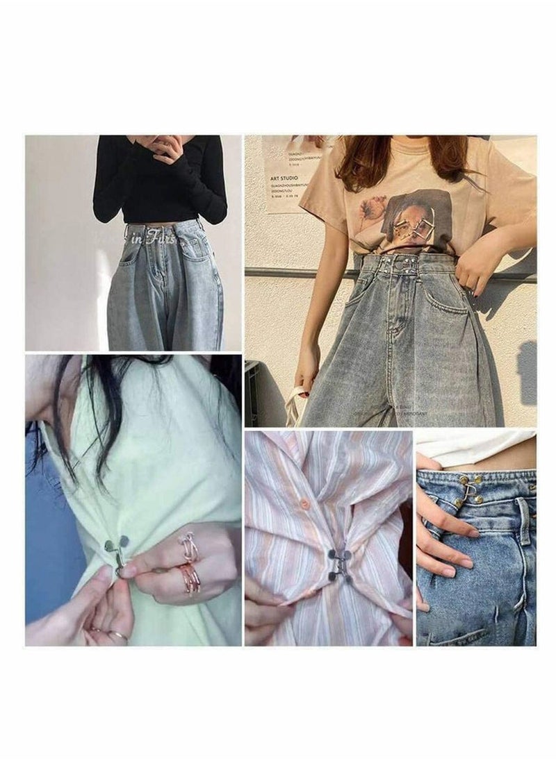 Adjustable Nail-Free Waist Buckle, Waist Buckle Extender Set Jeans Extender Waist Extender Button for Pants Jeans, The Best Tool to Tighten Pants and Skirts 3 Set