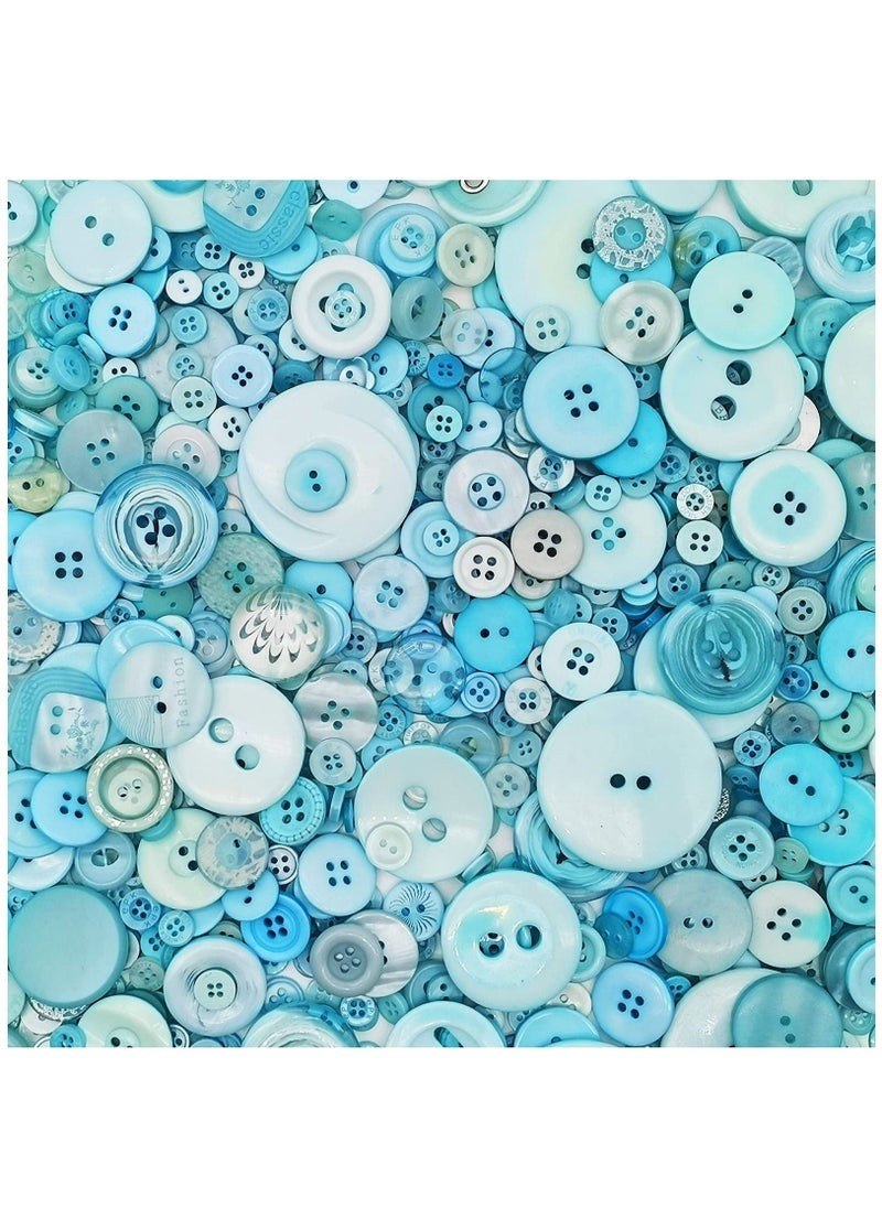 1000 Pcs Turquoise Buttons for Crafts in Bulk Assorted Turquoise Craft Buttons Mixed Teal Button for Crafting Teal Craft Buttons