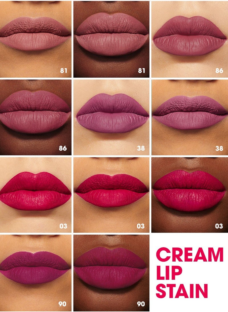 SEPHORA COLLECTION Cream Lip Stain - Matte Liquid Lipstick 130 Naughty Burgundy - Matte Bright Burgundy 5ml
