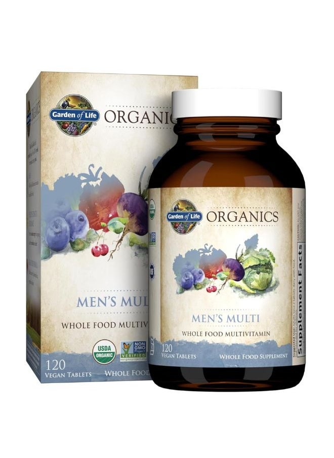 Garden of Life Mykind Organics Whole Food Multivitamin for Men, 120 Tablets