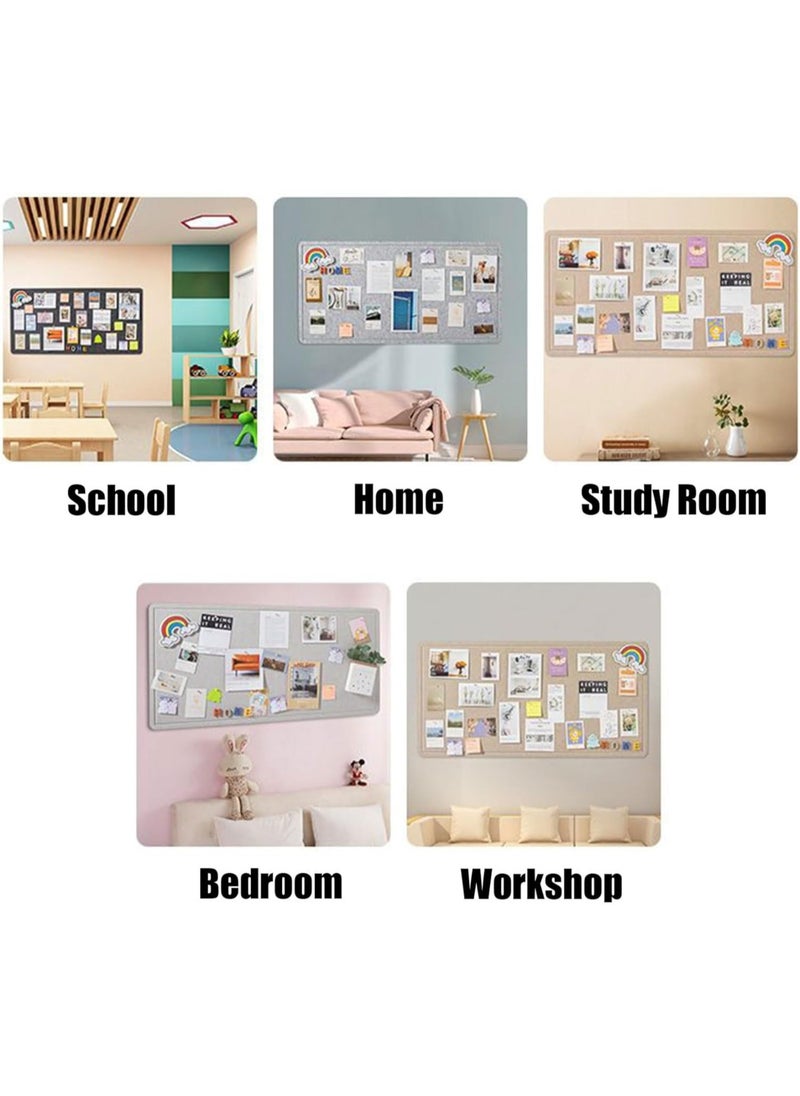 1pc Large Felt Bulletin Board,Bulletin Boards for School,Home,Kitchen & Office Walls,Dark Camel,47.2*70.8inch/120*180cm