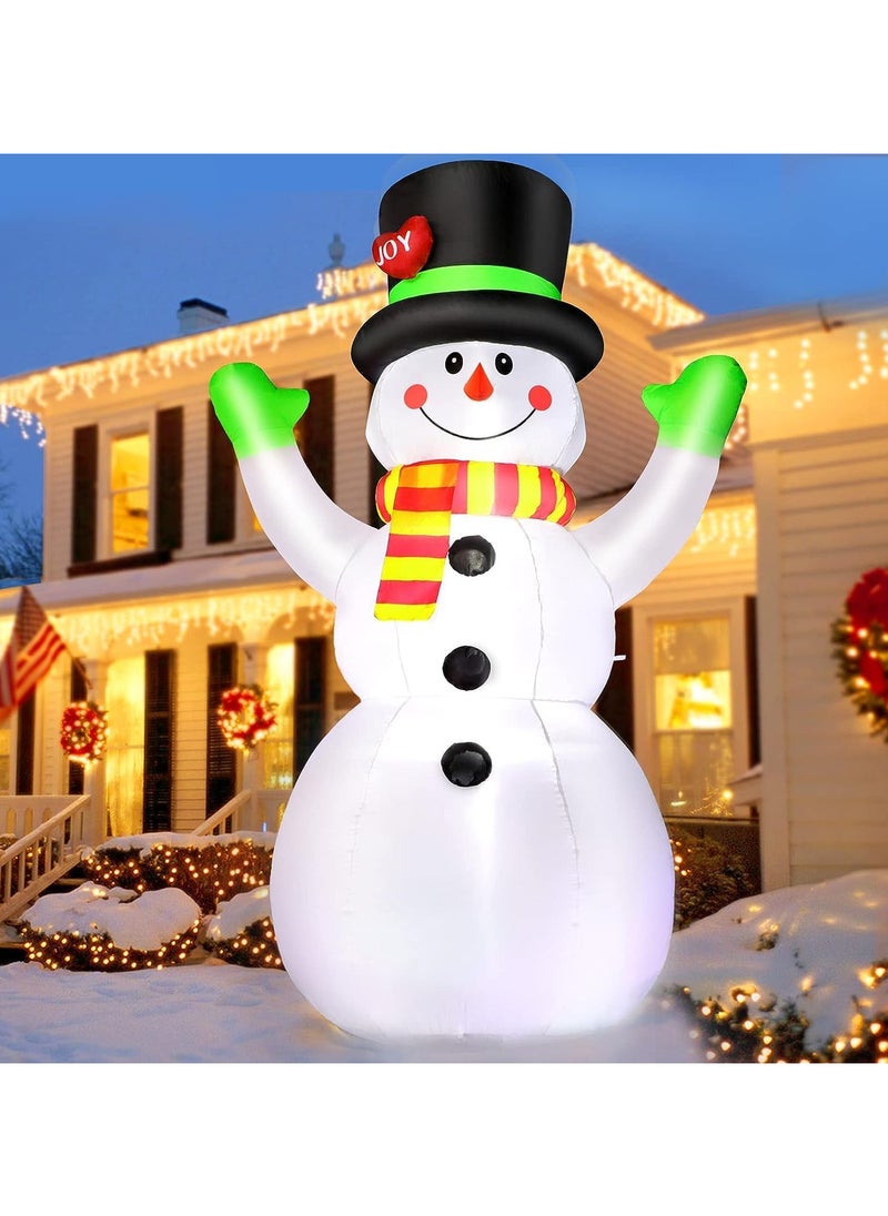 7 FT Christmas Inflatable Snowman,Outdoor Decorations Props,for Indoor Outdoor Christmas Decorations Yard Garden Decoration (2.1M/Snowman)