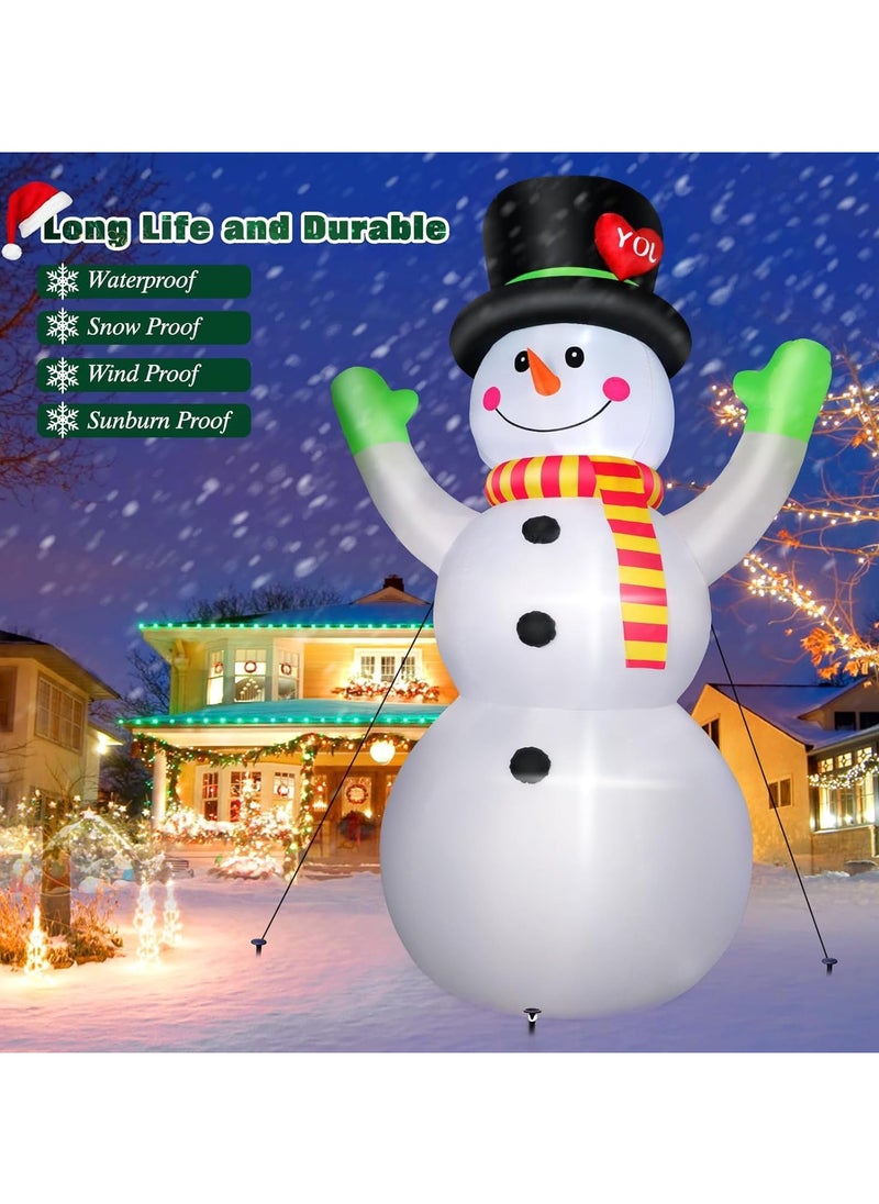 7 FT Christmas Inflatable Snowman,Outdoor Decorations Props,for Indoor Outdoor Christmas Decorations Yard Garden Decoration (2.1M/Snowman)