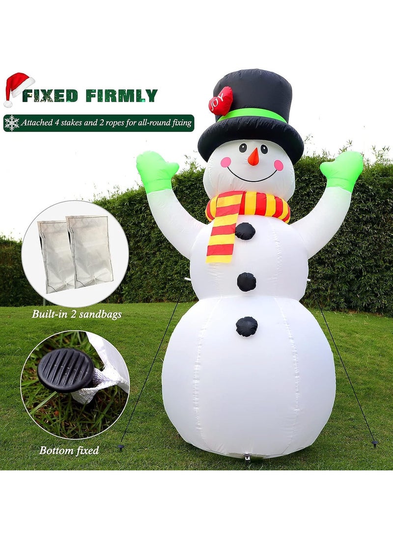 7 FT Christmas Inflatable Snowman,Outdoor Decorations Props,for Indoor Outdoor Christmas Decorations Yard Garden Decoration (2.1M/Snowman)