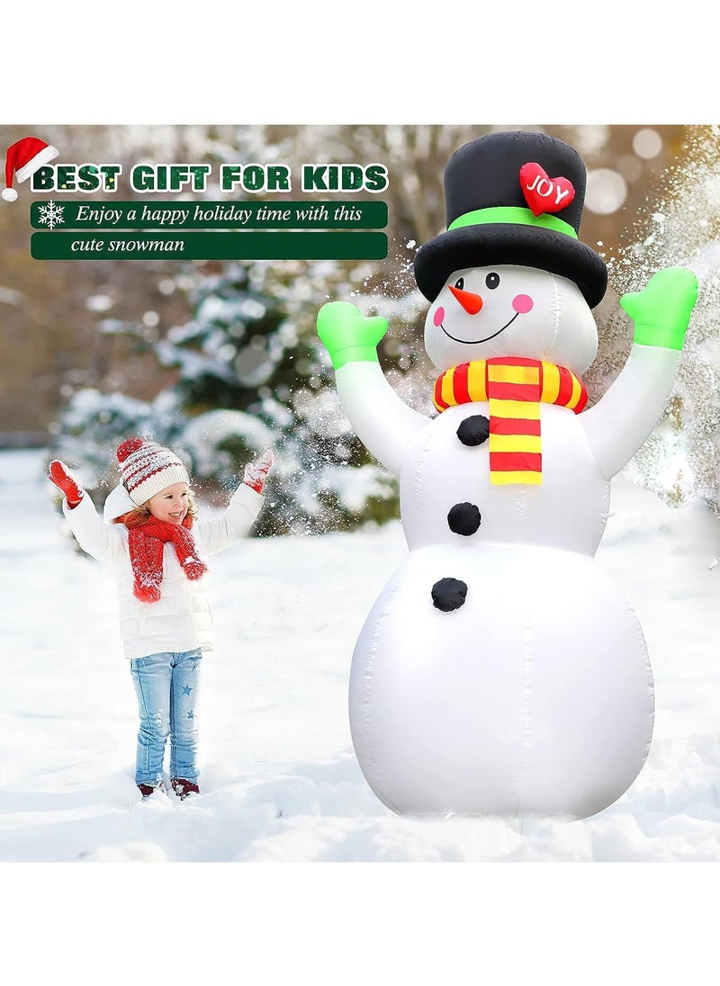 7 FT Christmas Inflatable Snowman,Outdoor Decorations Props,for Indoor Outdoor Christmas Decorations Yard Garden Decoration (2.1M/Snowman)