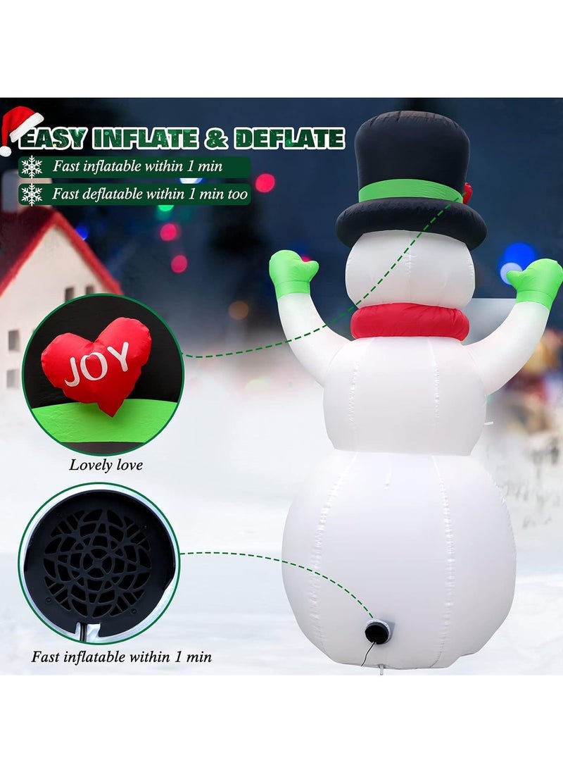 7 FT Christmas Inflatable Snowman,Outdoor Decorations Props,for Indoor Outdoor Christmas Decorations Yard Garden Decoration (2.1M/Snowman)