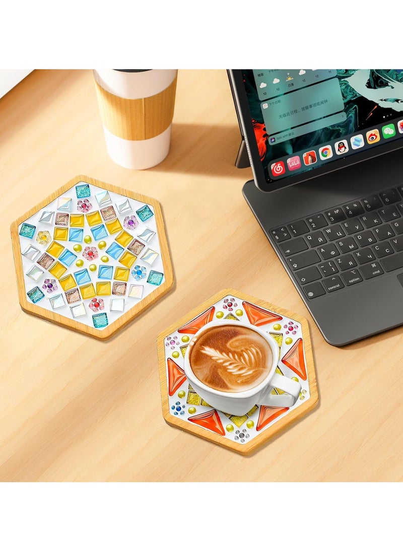 Mosaic Coasters Diy Creative Children'S Handmade Material Package Festival Activities Handmade Diy Crafts(Style 5)