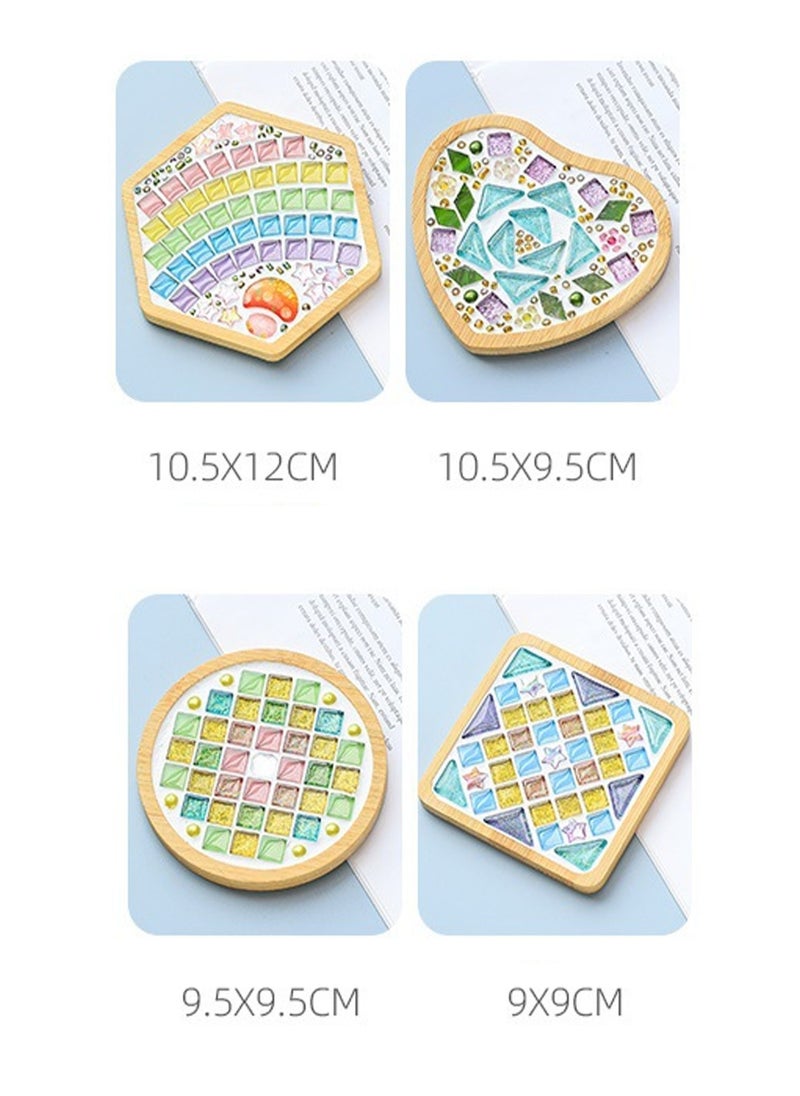 Mosaic Coasters Diy Creative Children'S Handmade Material Package Festival Activities Handmade Diy Crafts(Style 5)