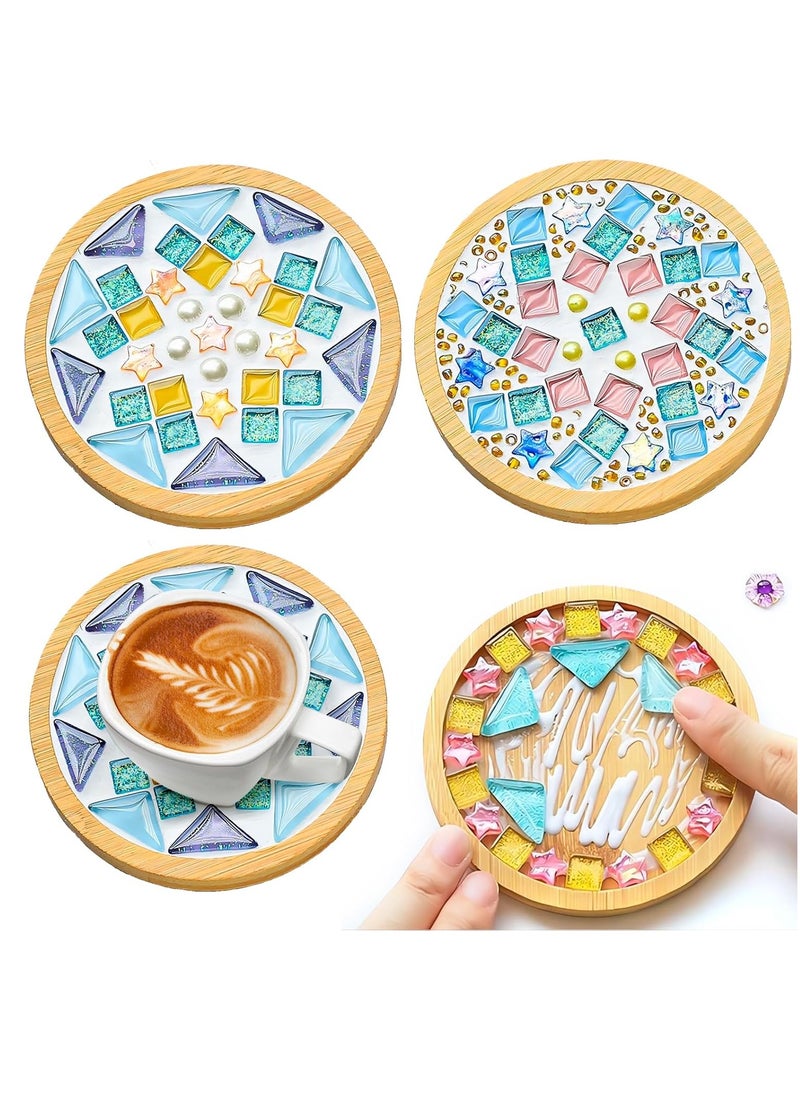 Mosaic Coasters Diy Creative Children'S Handmade Material Package Festival Activities Handmade Diy Crafts(Style 8)