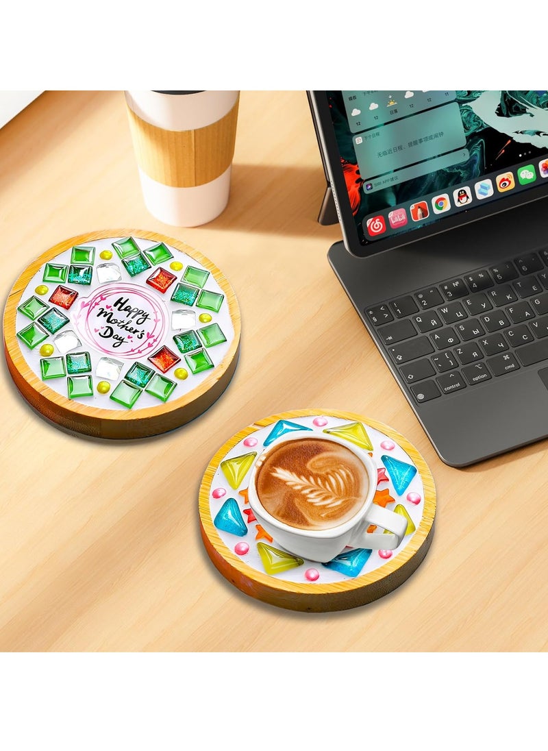 Mosaic Coasters Diy Creative Children'S Handmade Material Package Festival Activities Handmade Diy Crafts(Style 4)