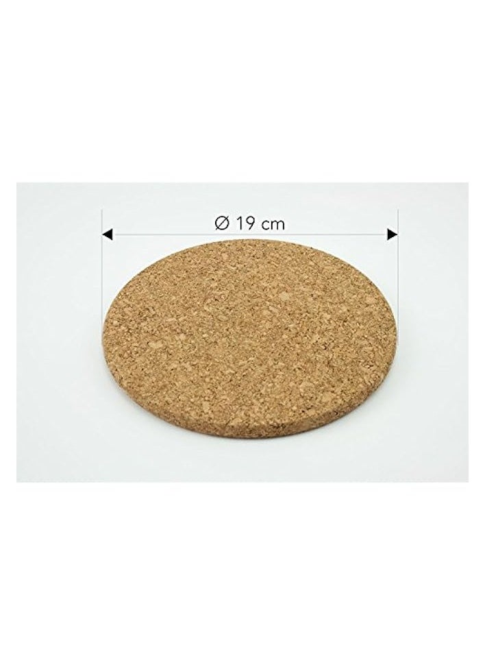 19 x 1 CM Round Coaster Cork Coaster HEAT Resistant Mat made of cork