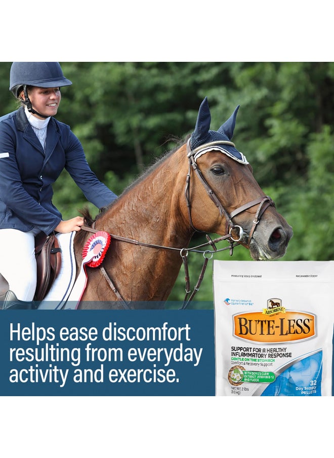 Absorbine Bute-Less Comfort & Recovery Supplement Pellets, Healthy Inflammatory Response, 2 lb / 32 Day Supply