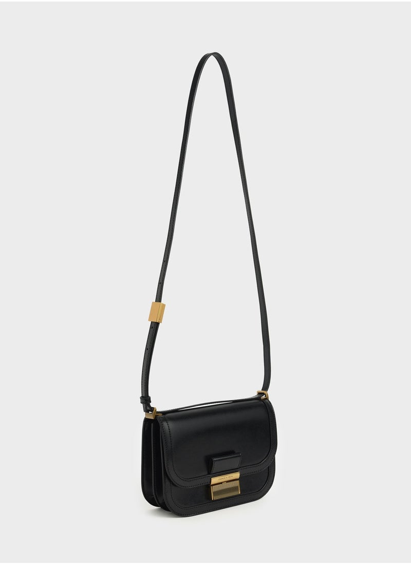 CHARLES & KEITH Charlot Crossbody Bag & Shoulder Bag  - Black