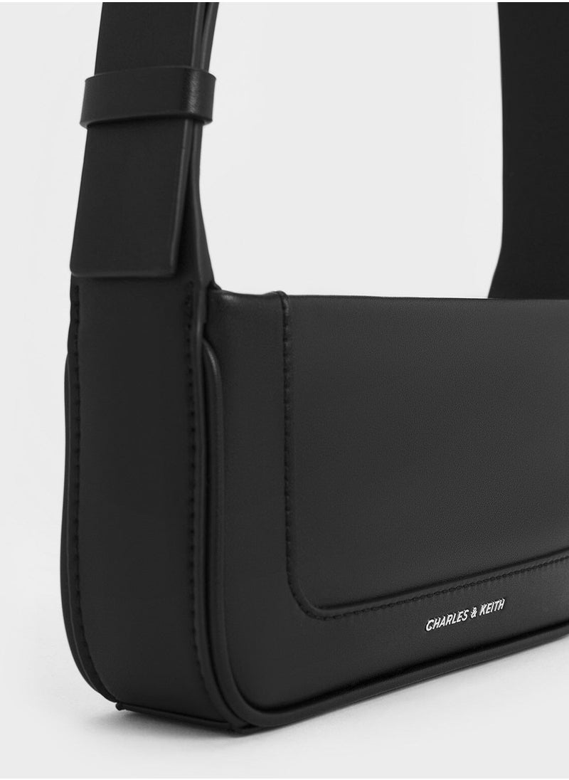 CHARLES & KEITH Daylla Shoulder Bag & Crossbody Bag - Black