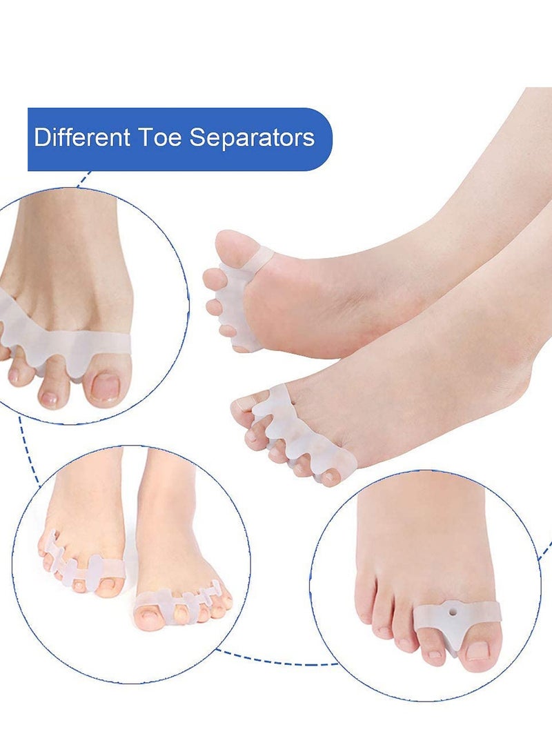 Gel Toe Separator, Gel Toe Stretchers for Overlapping Toes, Easy Wear in Shoes, Quickly Alleviating Pain After Yoga Activities, Can be used in Nail Art Salon Pedicure Manicure Tool