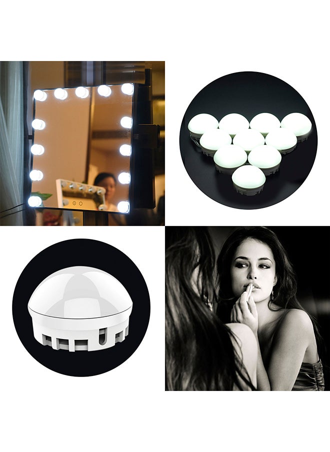 LED Vanity Dimmable Brightness Adjustable Mirror Bulbs Kit White 0.3kg