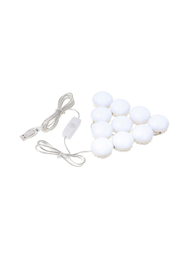 LED Vanity Dimmable Brightness Adjustable Mirror Bulbs Kit White 0.3kg