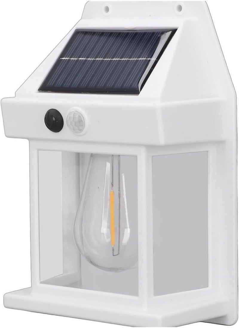 Solar Interaction Wall Lamp Wireless And Waterproof Motion Sensor Led Wall Sconce -White