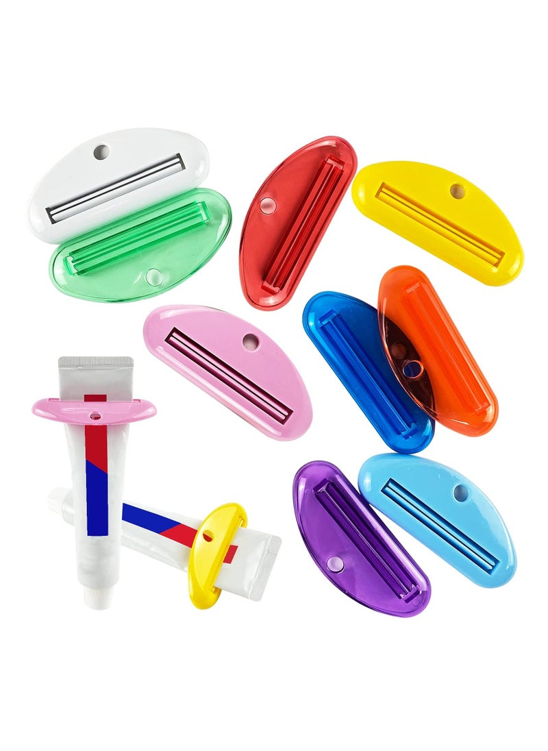 Toothpaste Tube Squeezer Dispenser, 9 Pcs Plastic Tube Squeezer Holder Toothpaste Clips for Saving Toothpaste Facial Cleanser Creams Paint