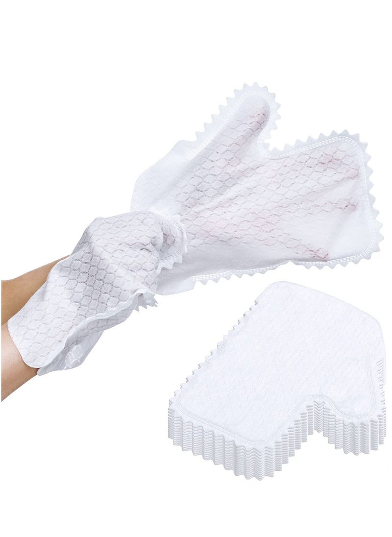 Microfiber Dusting Cloths Gloves, Dust Wipes, Feather Dusters, Grabs and Locks in Dust, Pet Hair Cleaning Possible Dual-Sided Disposable Dusting Gloves (40 Pieces)