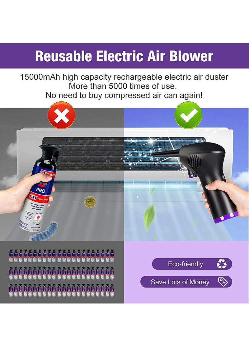 Cordless Air Duster, Keyboard Cleaner for PC, Laptop, Console, Electronics and Home Cleaning, Environmental Alternative to Spray air can Duster, for Computer Keyboard Sofa Cleaning