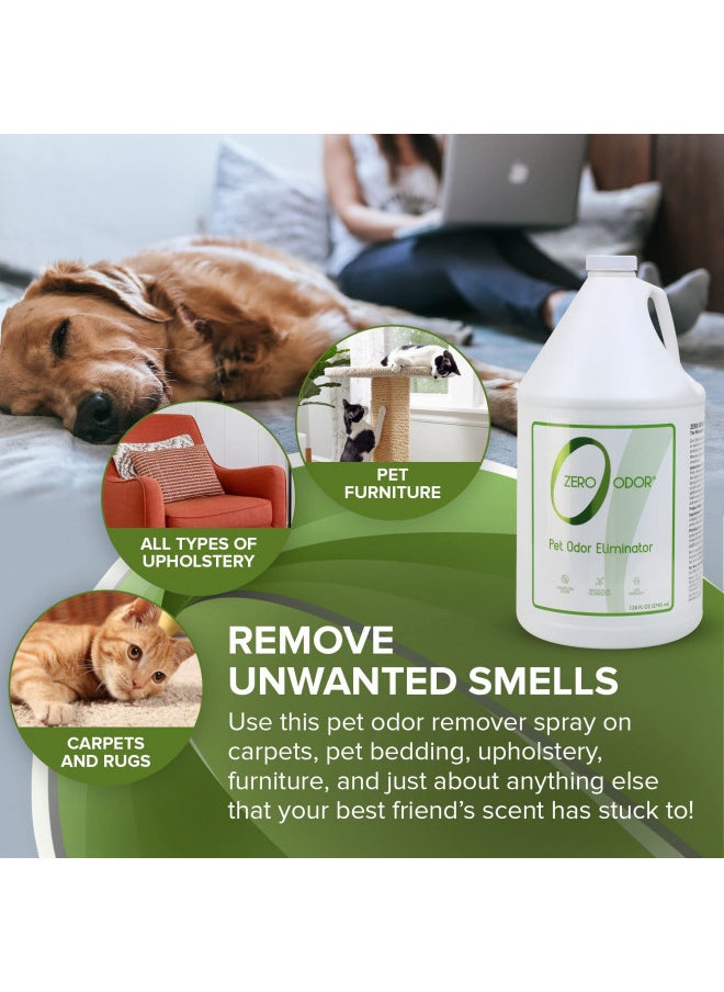 Zero Odor Pet Odor Eliminator - Air Cleaner, Purifier & Deodorizer - More Than an Air Freshener - Actually Eliminates Odors at a Molecular Level - Refill (128 Ounces)