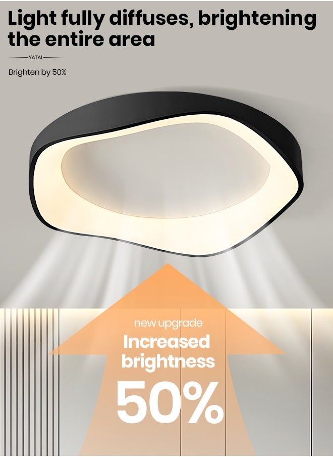 Modern Flush Mount LED Ceiling Light Fixture, 59W Dimmable LED Ceiling Lamp with Remote Control, LED Ceiling Lamp for Bedroom/Kitchen/Dining Room Lighting, Flush mount Ceiling Light