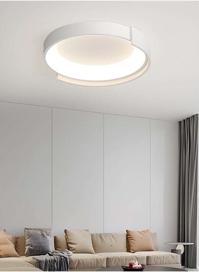 LED Ceiling Light, Dimmable Flush Ceiling Light with Remote Control 3000-6000K Soft Light, 18.8” Black LED Light for Bedroom, Living Room, Library, Corridor,52W