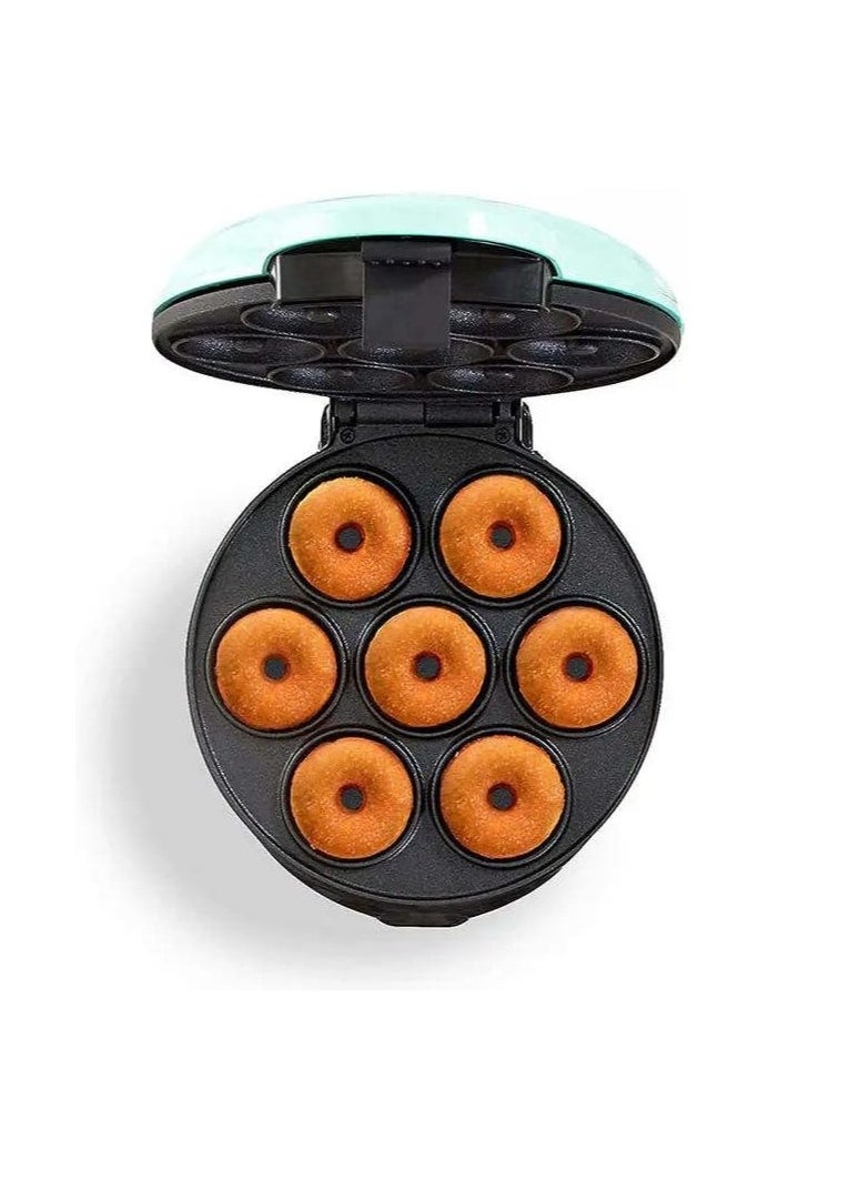 Mini Donut Maker Machine for Kid-Friendly Breakfast | Snack | Desserts & More with Non-stick Surface | Makes 7 Doughnuts