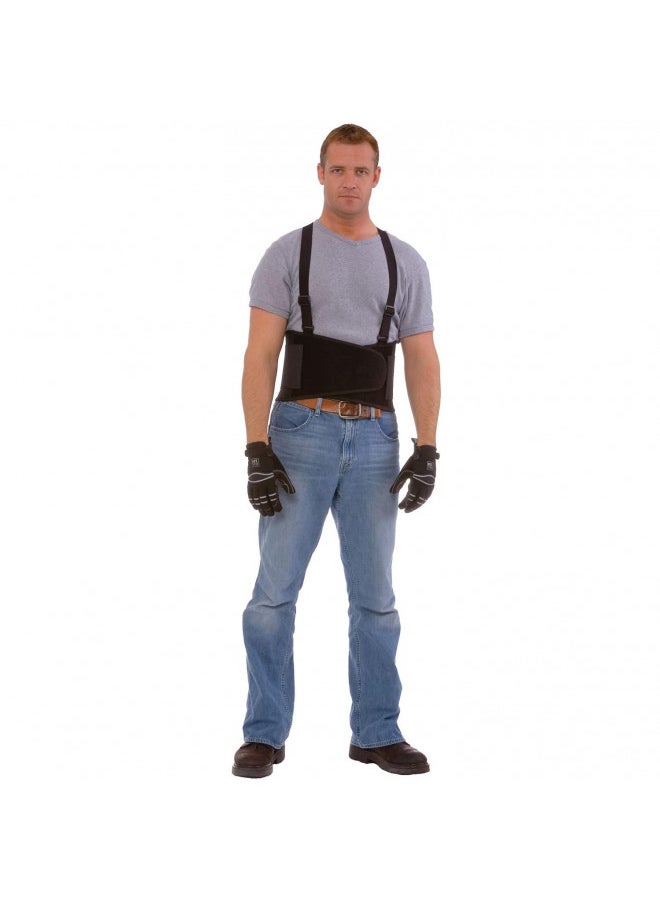 Cordova SB-2XL Adjustable Back Support Belt with Attached Suspenders, 2X-Large, Black