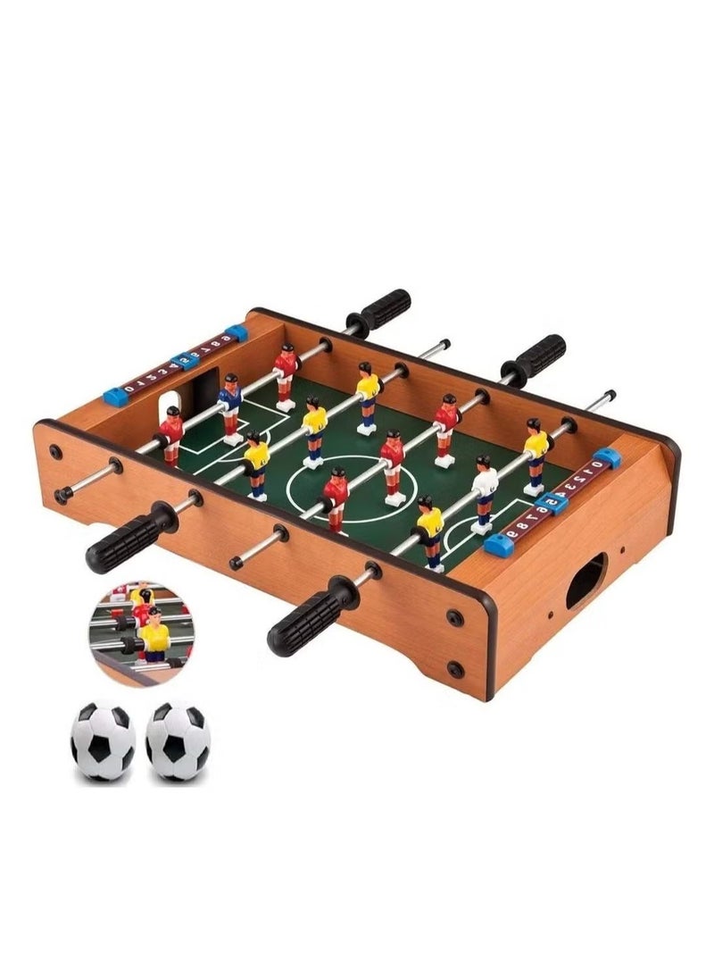 Wooden Mid-Sized Football Table Soccer Game With 4 Rods Toys For All Age