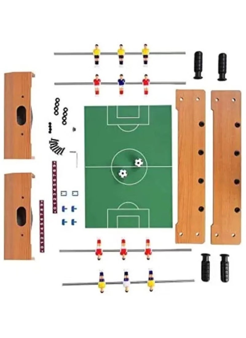 Wooden Mid-Sized Football Table Soccer Game With 4 Rods Toys For All Age