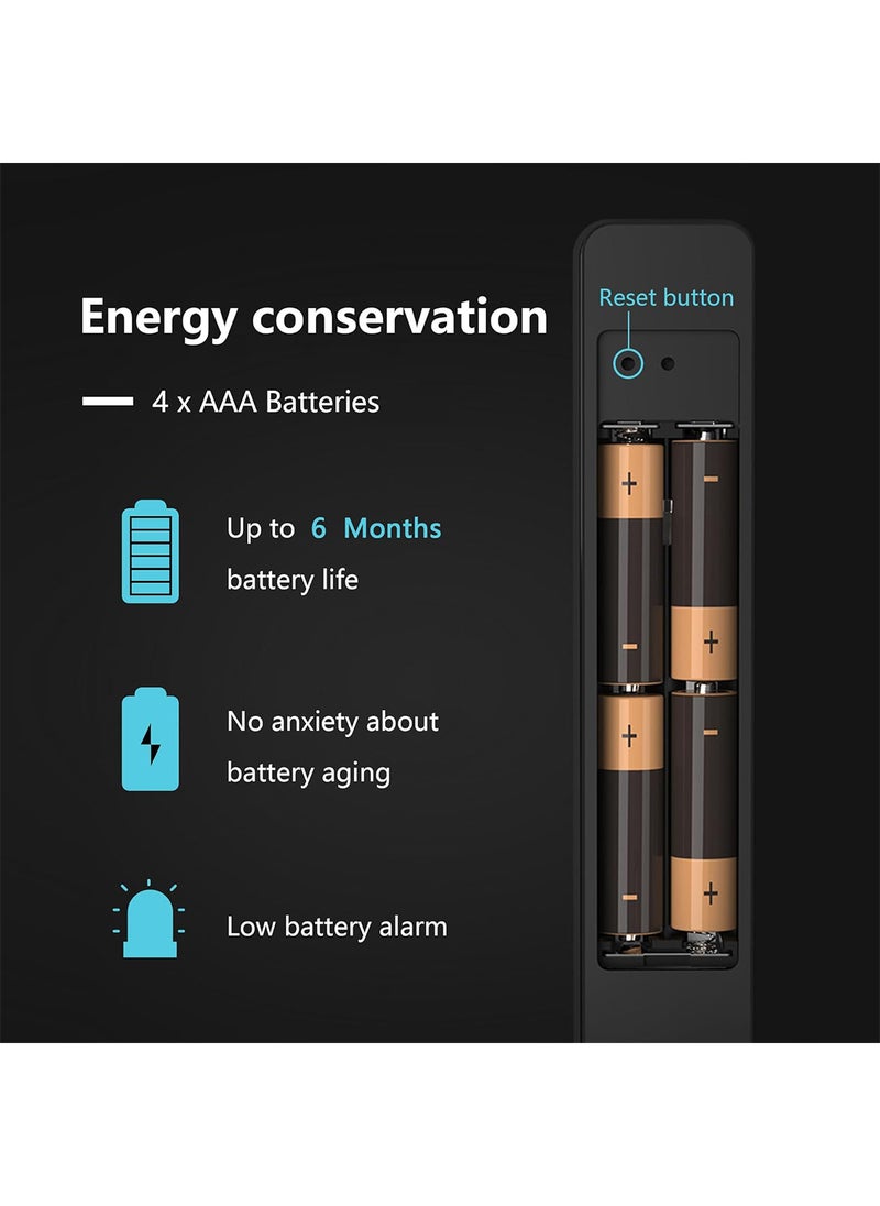 Multifunctional Smart Electronic Password Lock Fingerprint/Tongtong App/Access Card/Password/Key/Temporary Password Virtual Password To Prevent Peeping 5-In-1 Unlocking Method (Requires 4 AA Batteries)