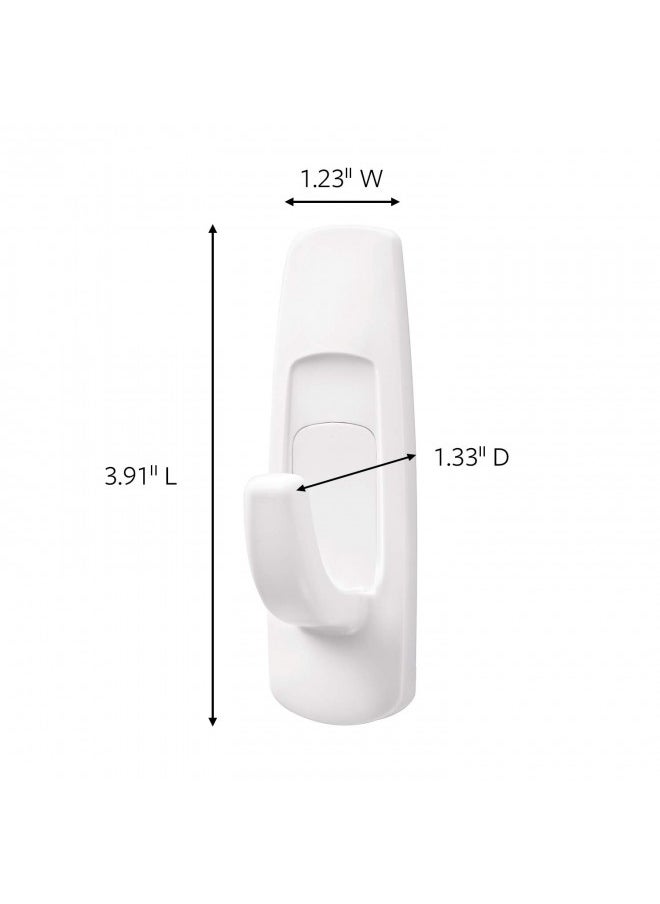 Command Large Utility Hook, White, 1-Hook, 2-Strips (17003ES)