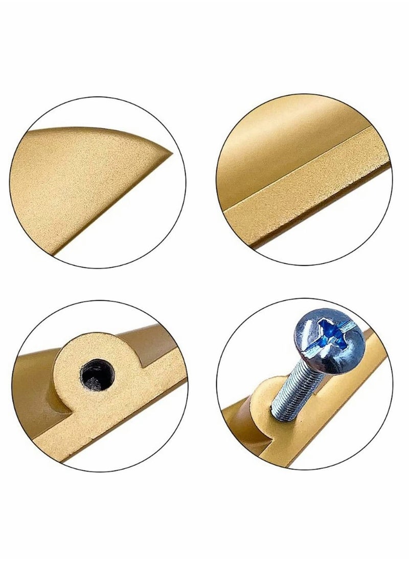 Cupboard Handles, Gold Drawer Knobs, Door Cabinet Furniture Handle with Screws, Kitchen for Wardrobe Door, Doors, and Home Decorating(117 mm, 4Pcs)