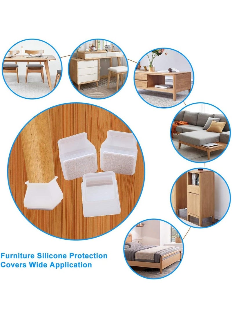 Set of 32  Chair Leg Furniture Silicone Covers Silicone Furniture Leg Covers