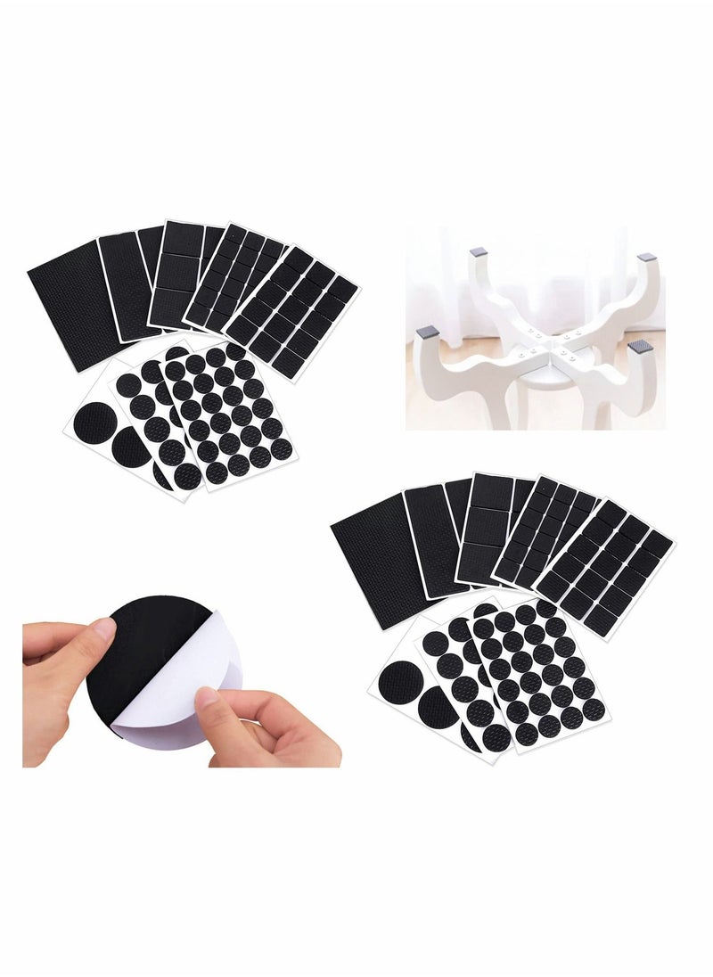 Furniture Pads Anti Slip Rubber Pads Self Adhesive Furniture Grippers Non Slip Furniture Pads for Furniture Legs Anti Scratch Silicone Floor Protectors for Hardwood Floors 186Pcs